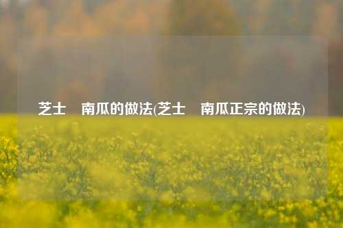 芝士焗南瓜的做法(芝士焗南瓜正宗的做法)