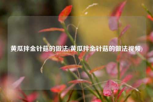 黄瓜拌金针菇的做法(黄瓜拌金针菇的做法视频)