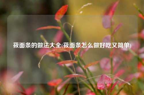 莜面条的做法大全(莜面条怎么做好吃又简单)